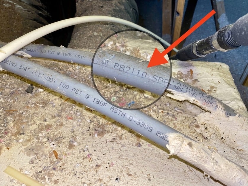 Polybutylene plumbing pb2110