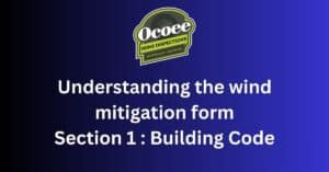 Building code section on the wind mitigation form