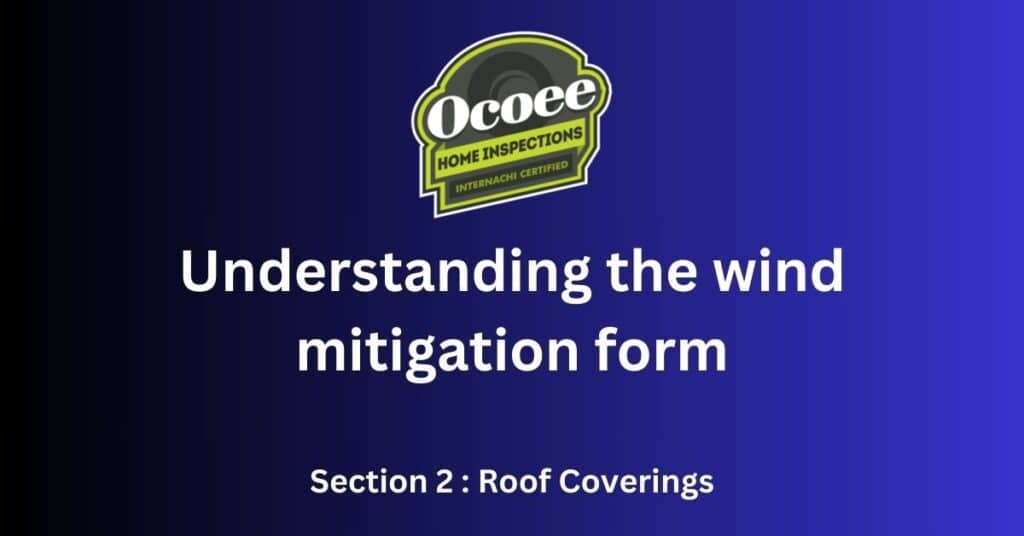 Wind Mitigation inspection roof coverings