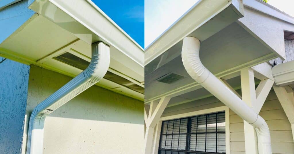 round vs rectangle gutter downspouts