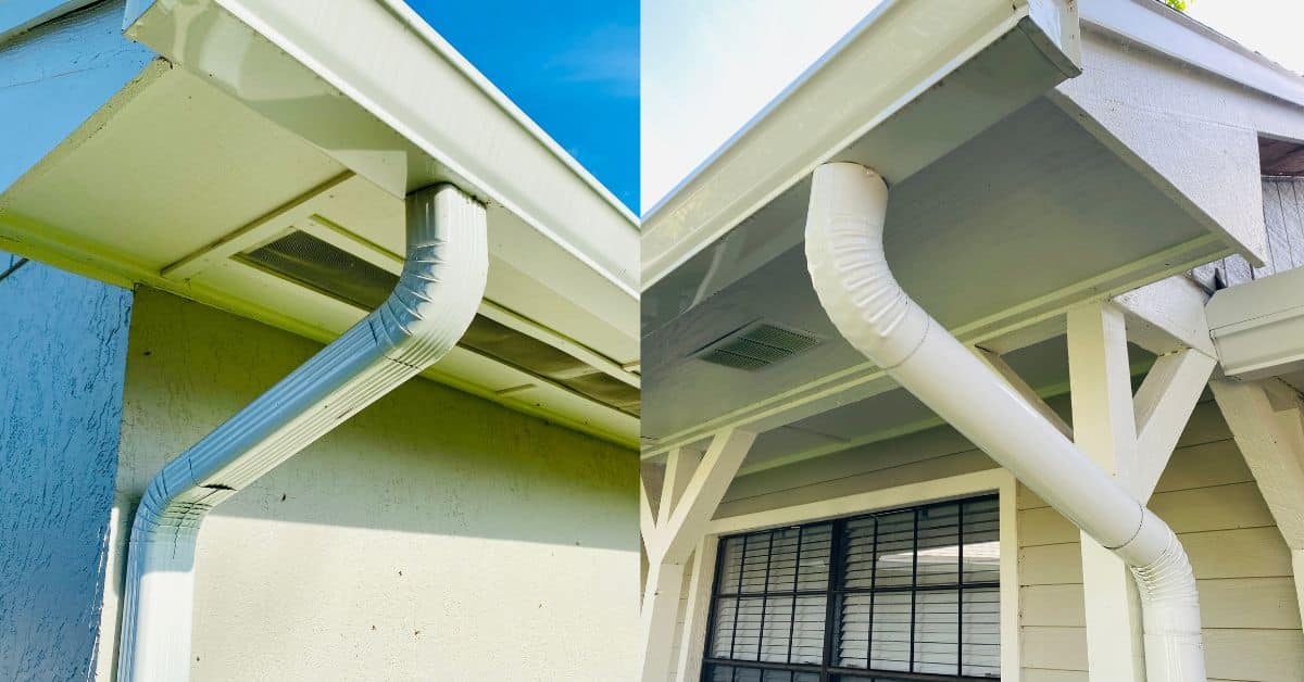 round vs rectangle gutter downspouts