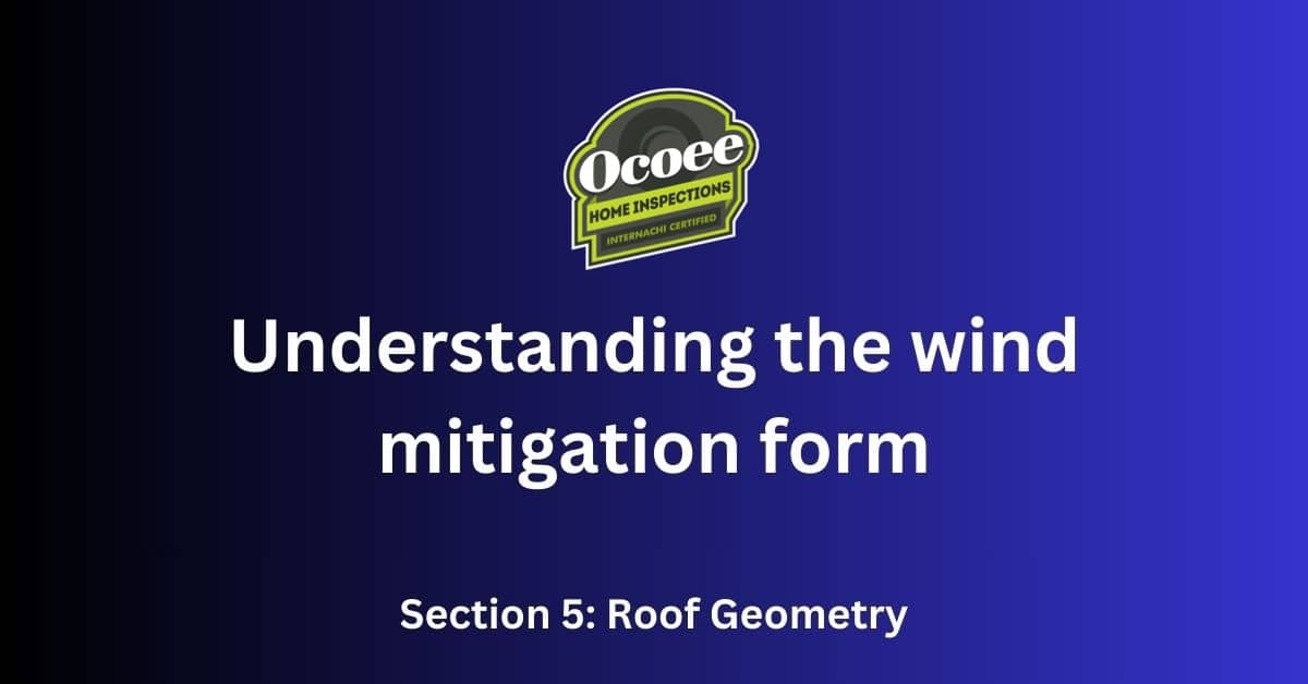 Wind Mitigation form roof shape