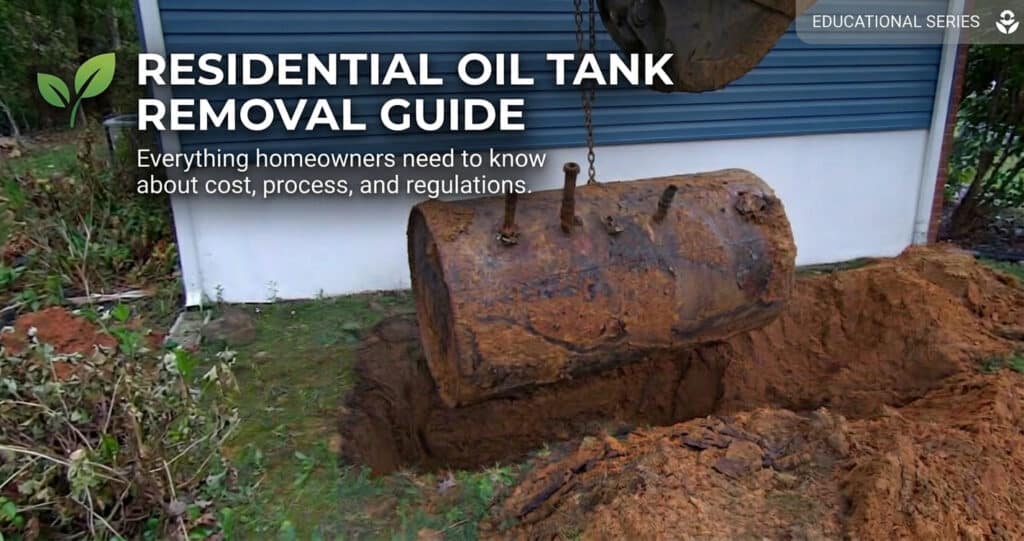 Residential buried oil tank