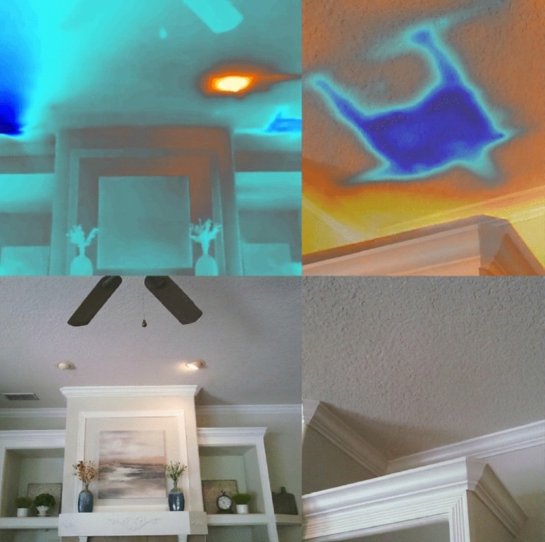 HVAC supply vent that was never cut out by the builder. This was found with a infrared camera in orlando florida