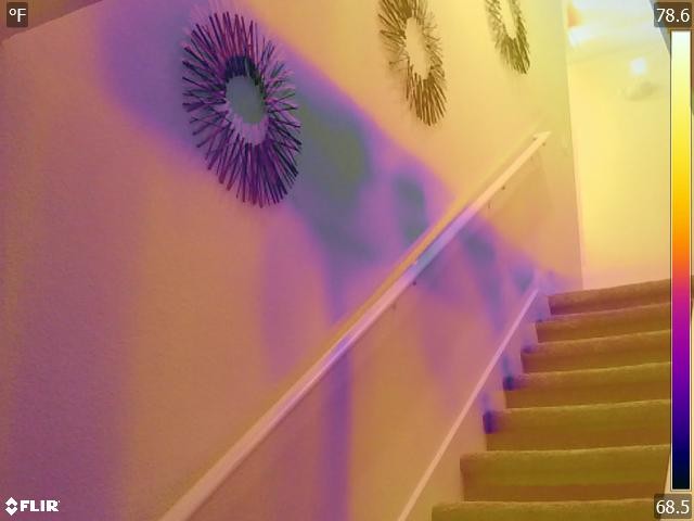 Leaking ductwork in between floors. This defect was found with a thermal camera in orlando florida