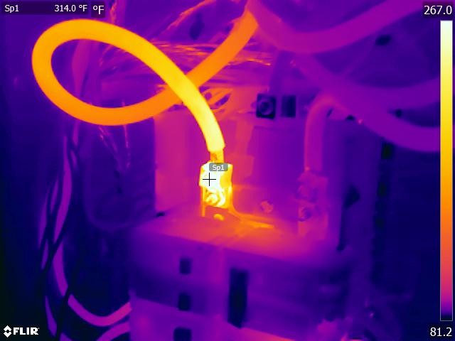loose wire in electrical panel that is overheating. This image was detected with a thermal camera in orlando florida